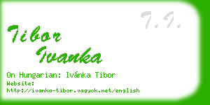 tibor ivanka business card