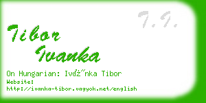 tibor ivanka business card